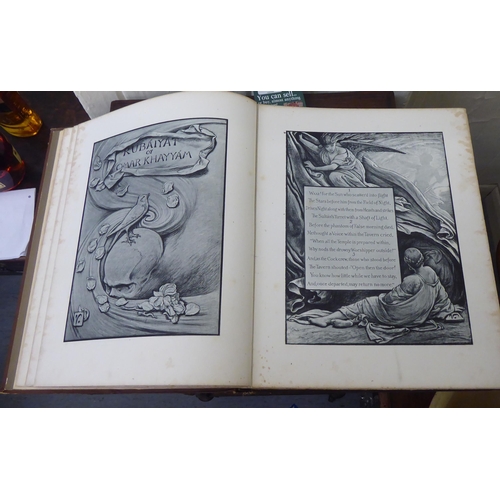 284 - Book: 'Rubaiyat of Omar Khayyam' with printed plates, illustrations after Elihu Vedder