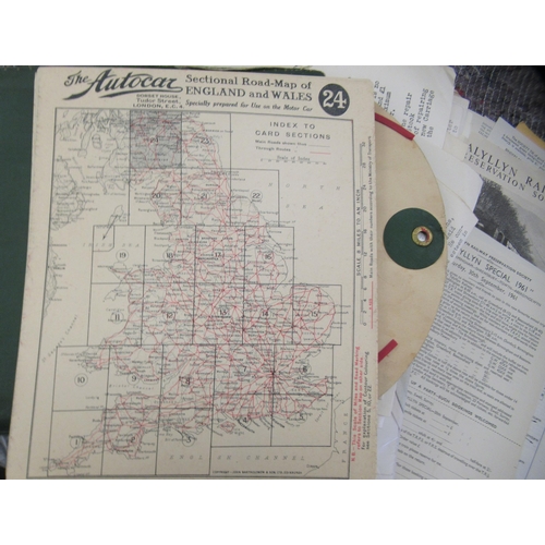 286 - Printed ephemera: to include postcards and various document, relating to the Talyllyn railway 