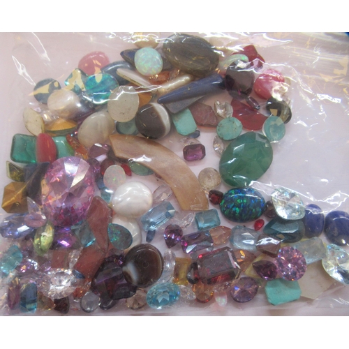 51 - Various cut and uncut, semi-precious stones