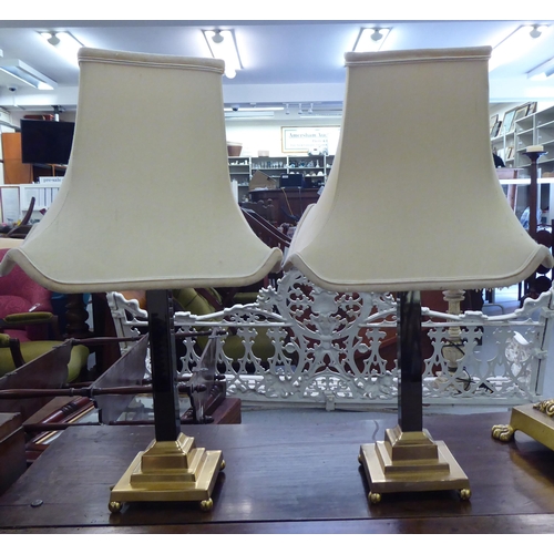 78 - Variously made and designed table lamps  some in pairs  largest 28