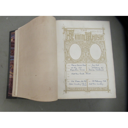 64 - A Victorian edition of Cassell's Illustrated Family Bible with handwritten register entries in the f... 