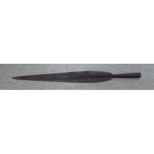 21 - An early/mid 20thC (possibly) Sudanese spear head  the blade 24