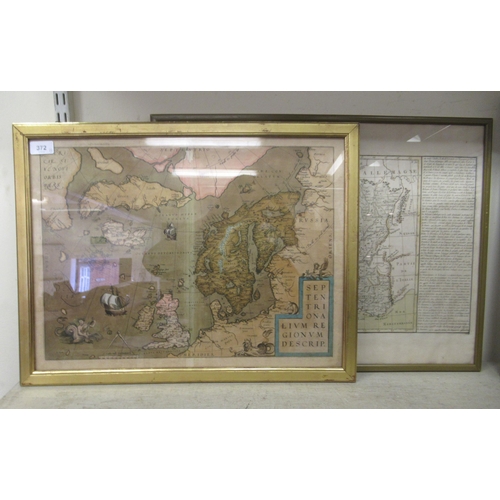 An antique map, France with French language margin notes 12