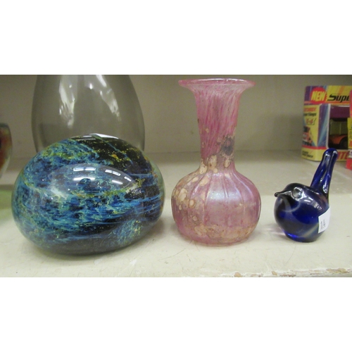 14 - Glassware: to include a Whitefriars teardrop design decanter and stopper  11.5