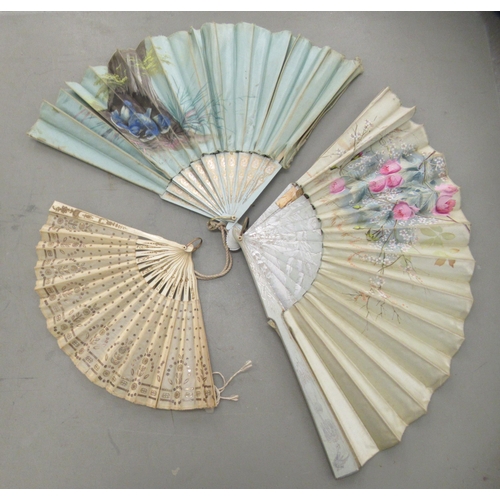 141 - Nine various Oriental and other hand held fans