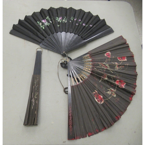 141 - Nine various Oriental and other hand held fans