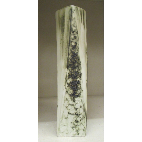 170 - A Cass Pottery of Penzance, Cornwall, abstract design vase of tapered form  16