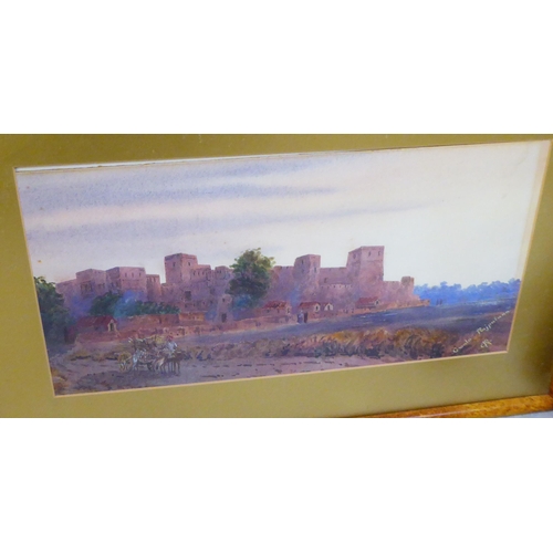 173 - Watercolours: to include Gwala Raj Putana - a North African landscape  watercolour  bears ... 