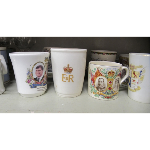 186 - Ceramics: to include a Queen Victoria china commemorative mug