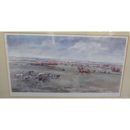 279 - Pictures: to include after Lionel Edwards - a hunting scene  print  bears a pencil signature  10