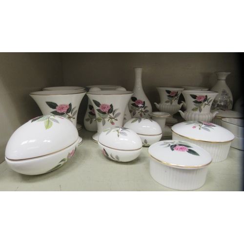 282 - Wedgwood bone china Hathaway Rose and other vases and collectables 