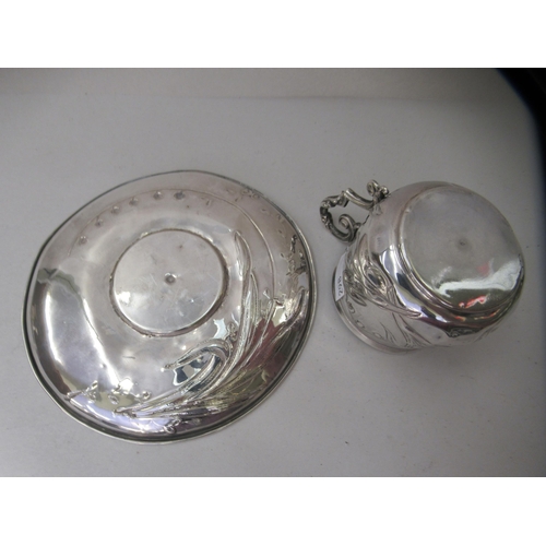 298 - Silver collectables: to include an Art Nouveau Continental coffee cup and saucer 