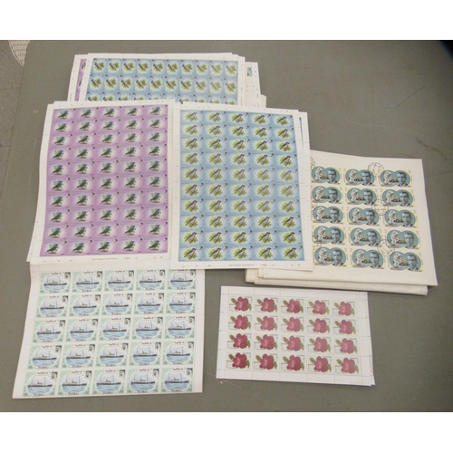 209 - Uncollated postage stamps: to include multiple Lesotho mint sheets