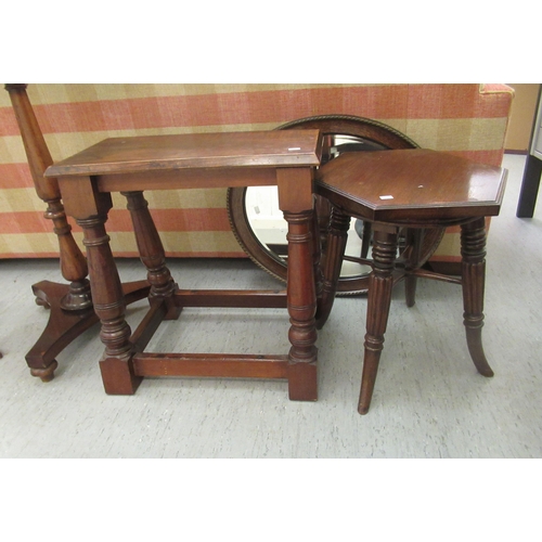 41 - Small 19th and 20thC furniture: to include a mahogany pedestal table  30