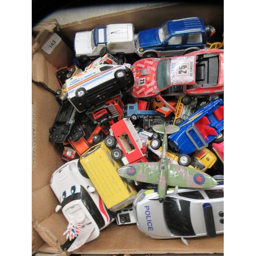 143 - Diecast model vehicles: to include emergency services and trucks with examples by Tonka and Matchbox