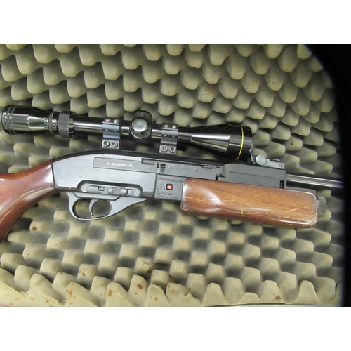 126 - A G-1200 Gamo .177 calibre air rifle with a Silver Crown sight  cased