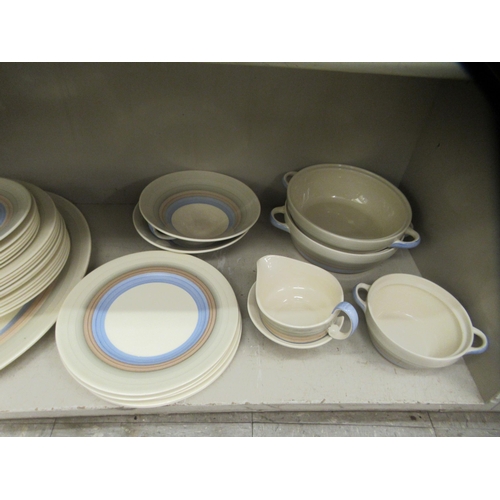 58 - A 1930s Art Deco Susie Cooper china Wedding Band pattern dinner service  