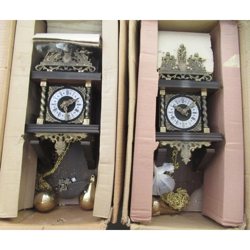 72 - Two 20thC clocks, both in antique Bavarian inspired casings  18