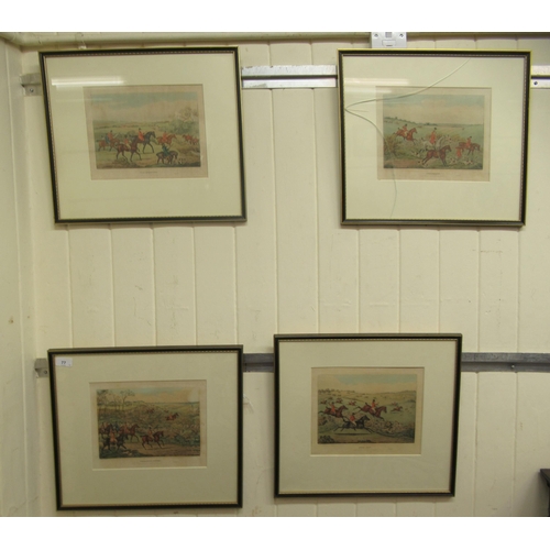 77 - After Alken - a series of four coloured hunting prints, published 1841 by Laird  8.5