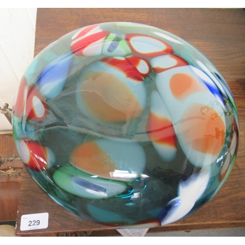 22 - A (probably) Murano multi-coloured glass shallow fruit bowl  18