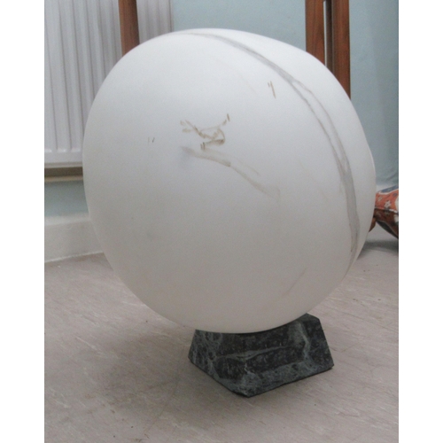 40 - A modern abstract design marble ball sculpture, on a plinth  15