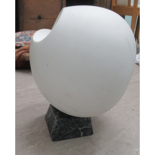 40 - A modern abstract design marble ball sculpture, on a plinth  15