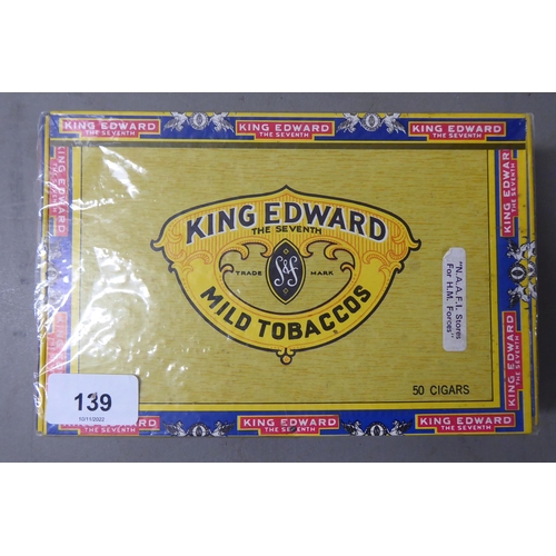 139 - Fifty King Edward the Seventh Imperial cigars  boxed (unopened) 