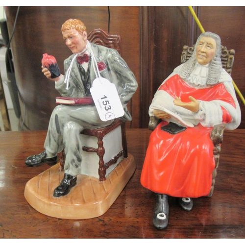 153 - Four Royal Doulton china figures: to include 'Antique Dealer'  HN4424  dated 2002  6.... 