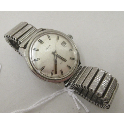 154 - A Doxa stainless steel cased bracelet watch, faced by a baton dial