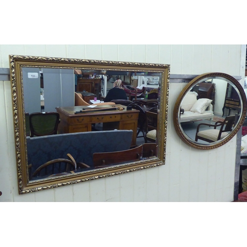 166 - Two modern mirrors, in gilt frames  29