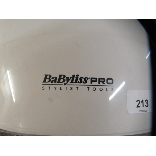 167 - A Babyliss Pro height adjustable hood hairdryer, on stand