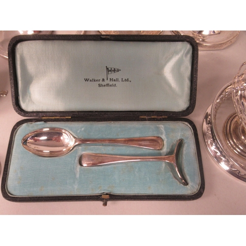 224 - 'Scrap' silver and other tableware; and sewing related accessories  mixed marks