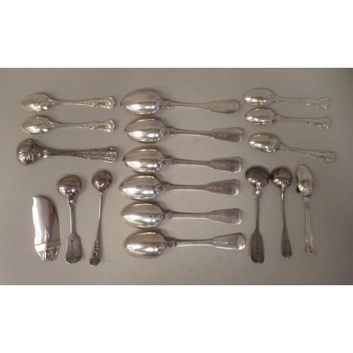 226 - Scottish and English silver teaspoons  mixed marks