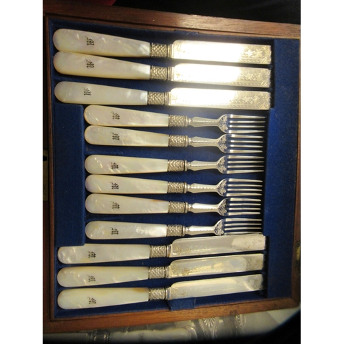 229 - A miscellany of 19thC and later variously patterned cutlery and flatware  some boxed