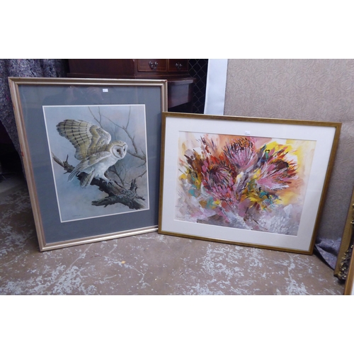 250 - A framed processed oil and other prints: to include an interior scene  18