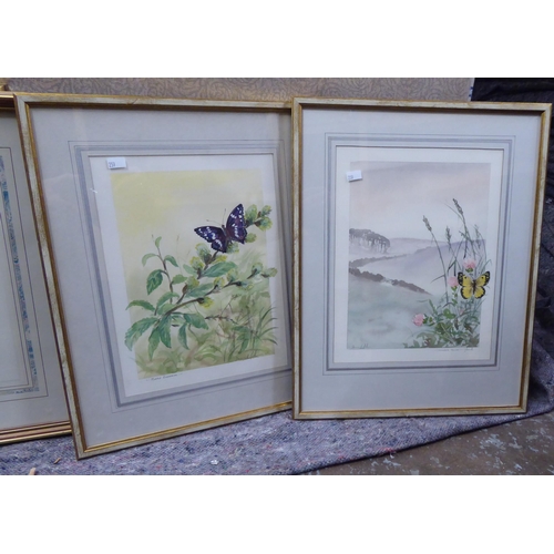 259 - 18thC and later framed prints: to include two period European garden parties  11