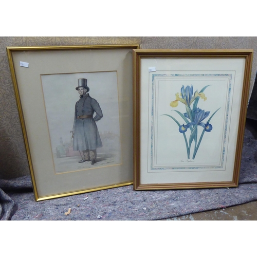 259 - 18thC and later framed prints: to include two period European garden parties  11