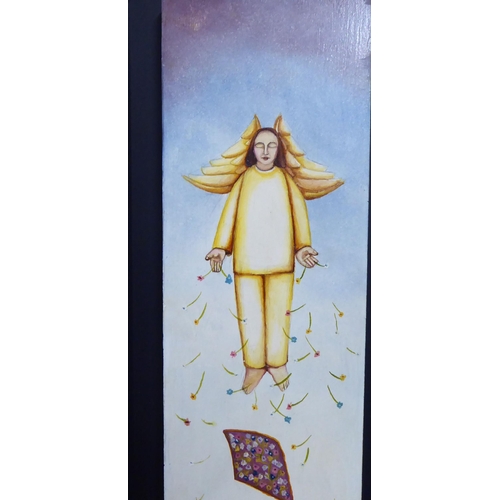 265 - Alex Stewart - 'Sometimes I want to fly with the Angels'  oil on board  bears initials &am... 