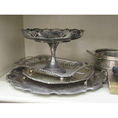 267 - Silver plated tableware: to include a Georgian design salver  14