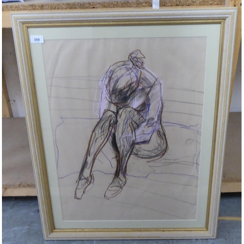 268 - Modern British School - a nude  pastel  19