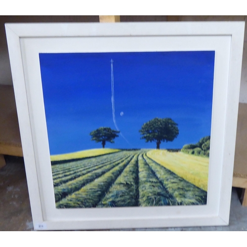 271 - Colin Hamilton - 'Rape Field'  acrylic on board  bears a signature  20