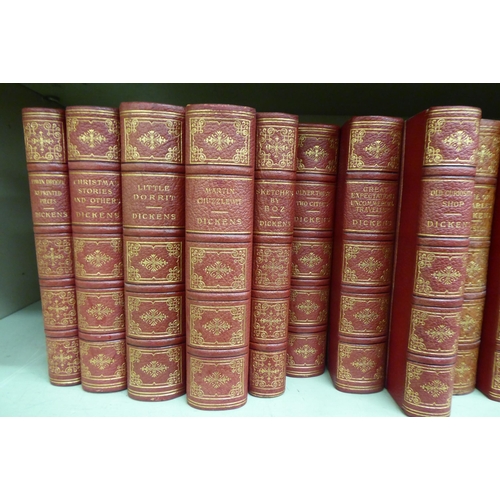 336 - Books: Charles Dickens Illustrated Works' published by Chapman & Hall in nineteen tooled and gil... 