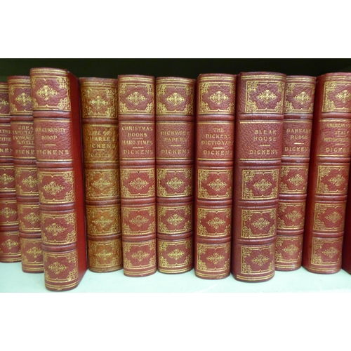 336 - Books: Charles Dickens Illustrated Works' published by Chapman & Hall in nineteen tooled and gil... 