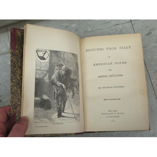 341 - Books: 'Charles Dickens Illustrated Works' published by Pollard & Moss, in ten tooled and gilded... 