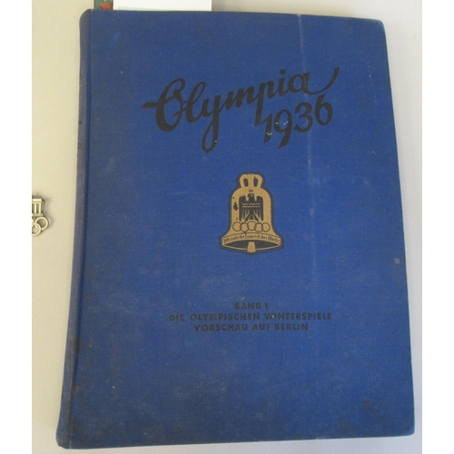 370 - Book: 'Olympia 1936: Band 1 Die Olmpischen Winterspiele Vorschau auf Berlin' with monochrome photogr... 