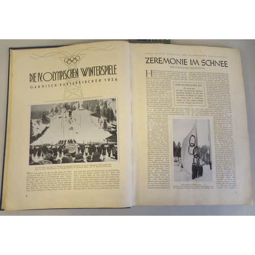 370 - Book: 'Olympia 1936: Band 1 Die Olmpischen Winterspiele Vorschau auf Berlin' with monochrome photogr... 