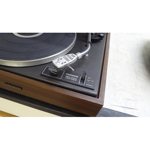 372 - A Technics four piece stacking sound system; and a Pioneer record deck  model no. PL-120