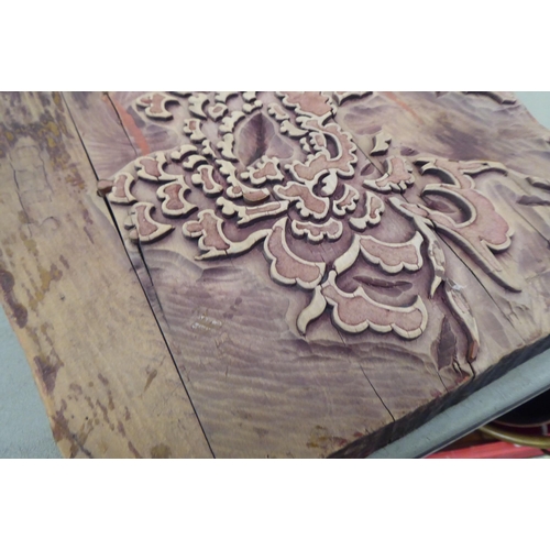 407 - A vintage floral designed printers block  14