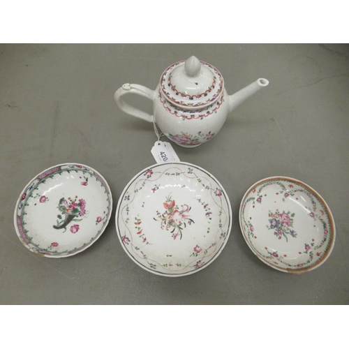 420 - 18th and early 19thC porcelain: to include a Chinese famille rose teapot