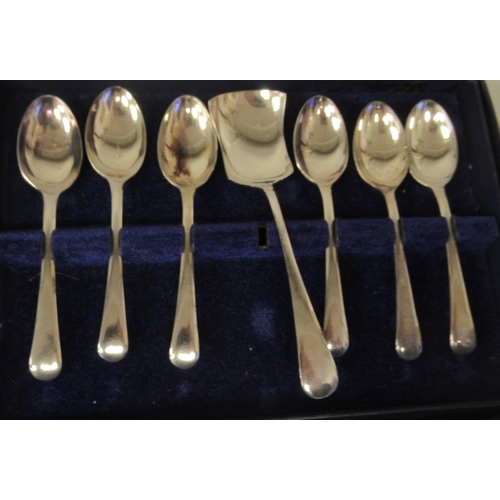 60 - A mixed lot: to include a pair of silver plated sauce ladles and a vintage set of six multi-coloured... 